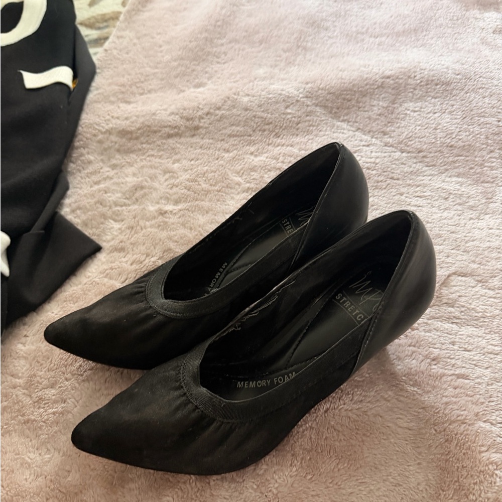 Impo Black Heeled Shoes with Memory Foam